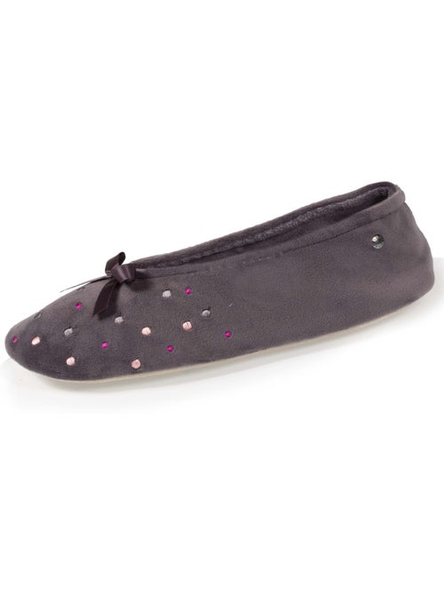 Zapatillas bailarinas lunares bordados mujer - Kiabi