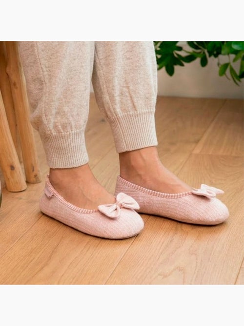 Zapatillas bailarinas malla de nido de abeja, suela de goma mujer Isotoner - Kiabi
