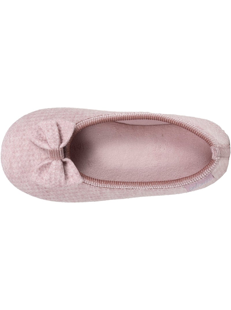 Zapatillas bailarinas malla de nido de abeja, suela de goma mujer Isotoner Rubor - Kiabi