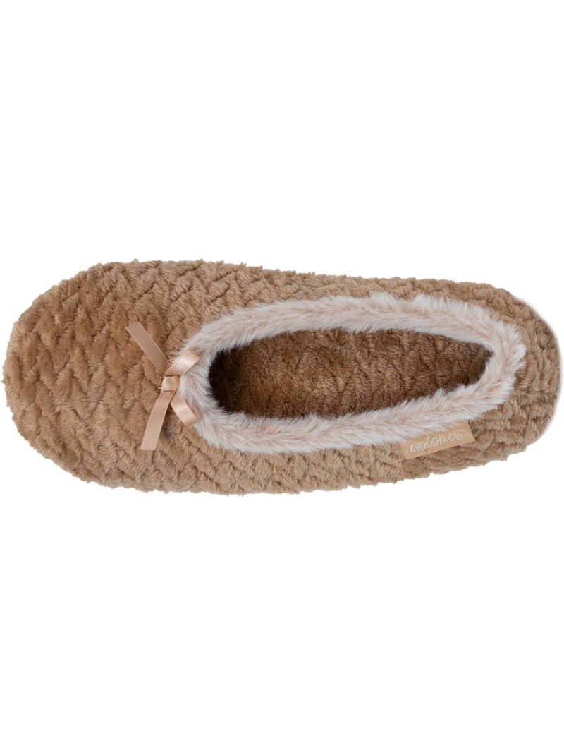 Zapatillas bailarinas microesponja, suela antideslizante mujer isotoner Camel - Kiabi