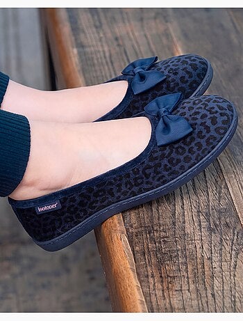 Zapatillas bailarinas microvellón, suela ergonómica, espuma mujer isotoner