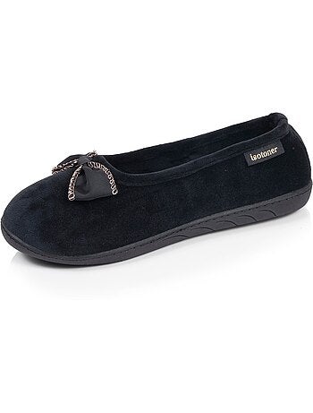 Zapatillas bailarinas microvellón, suela ergonómica, espuma mujer isotoner