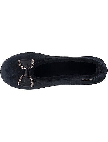 Zapatillas bailarinas microvellón, suela ergonómica, espuma mujer isotoner