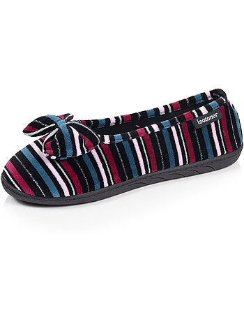 Zapatillas bailarinas microvellón, suela ergonómica, espuma mujer Isotoner