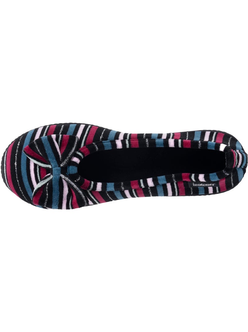 Zapatillas bailarinas microvellón, suela ergonómica, espuma mujer Isotoner Negro Rosa oscuro Gris - Kiabi