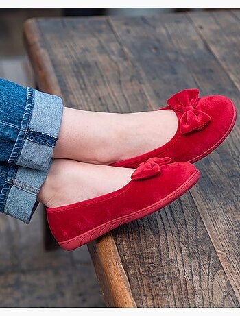Zapatillas bailarinas microvellón, suela ergonómica, espuma mujer isotoner