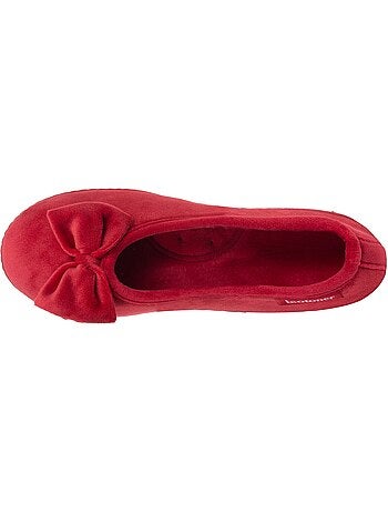 Zapatillas bailarinas microvellón, suela ergonómica, espuma mujer isotoner