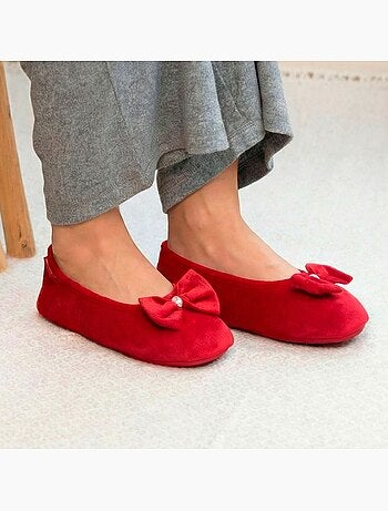 Zapatillas bailarinas suela de terciopelo ultrasuave con mujer Isotoner