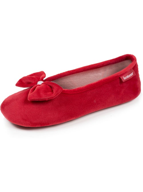 Zapatillas bailarinas microvelour plantilla con memoria de mujer Isotoner - Kiabi