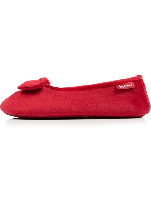Zapatillas bailarinas microvelour plantilla con memoria de mujer Isotoner - Kiabi