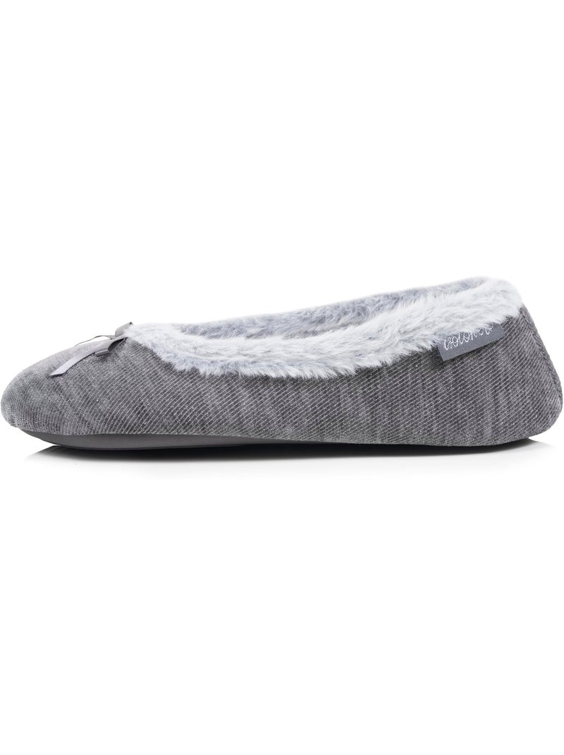 Zapatillas bailarinas  mujer isotoner Gris oscuro - Kiabi