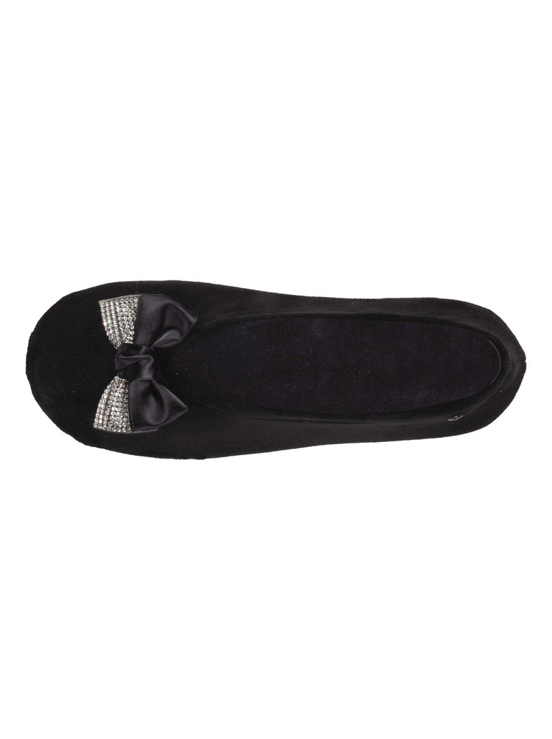 Zapatillas bailarinas Nudo joya mujer Isotoner Negro - Kiabi