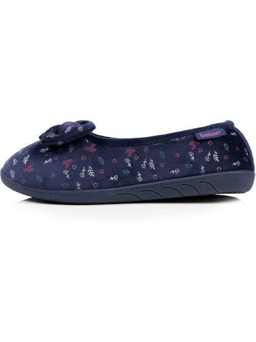 Zapatillas bailarinas plantilla ergonómica microvelour con mujer - Kiabi