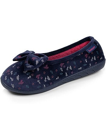 Zapatillas bailarinas plantilla ergonómica microvelour con mujer Isotoner