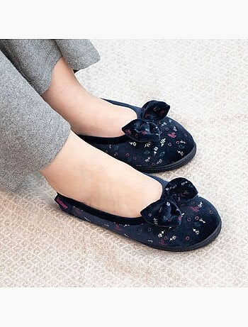 Zapatillas bailarinas plantilla ergonómica microvelour con mujer Isotoner