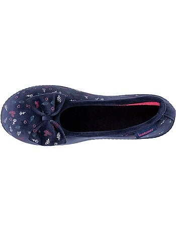 Zapatillas bailarinas plantilla ergonómica microvelour con mujer Isotoner