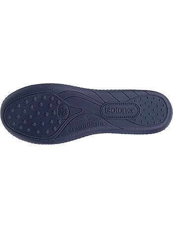 Zapatillas bailarinas plantilla ergonómica microvelour con mujer Isotoner