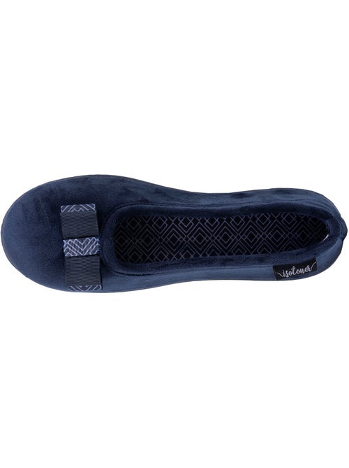 Zapatillas bailarinas plantilla ergonómica microvelour con mujer Isotoner - Kiabi