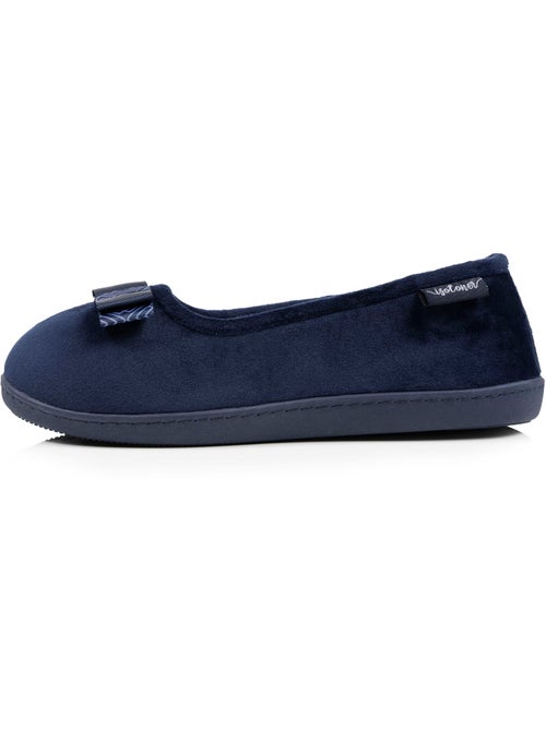 Zapatillas bailarinas plantilla ergonómica microvelour con mujer Isotoner - Kiabi