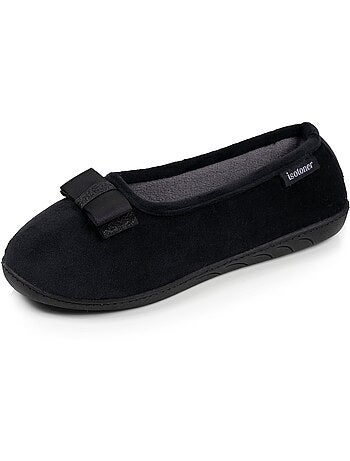 Zapatillas bailarinas plantilla ergonómica microvelour con mujer Isotoner