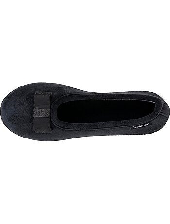 Zapatillas bailarinas plantilla ergonómica microvelour con mujer Isotoner
