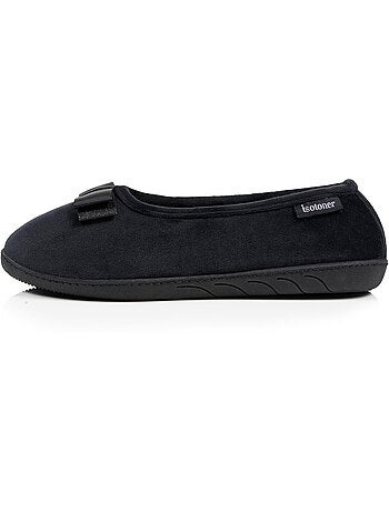 Zapatillas bailarinas plantilla ergonómica microvelour con mujer Isotoner