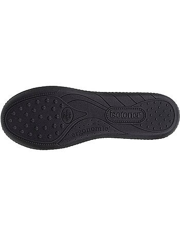 Zapatillas bailarinas plantilla ergonómica microvelour con mujer Isotoner