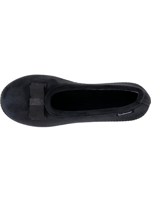 Zapatillas bailarinas plantilla ergonómica microvelour con mujer Isotoner - Kiabi