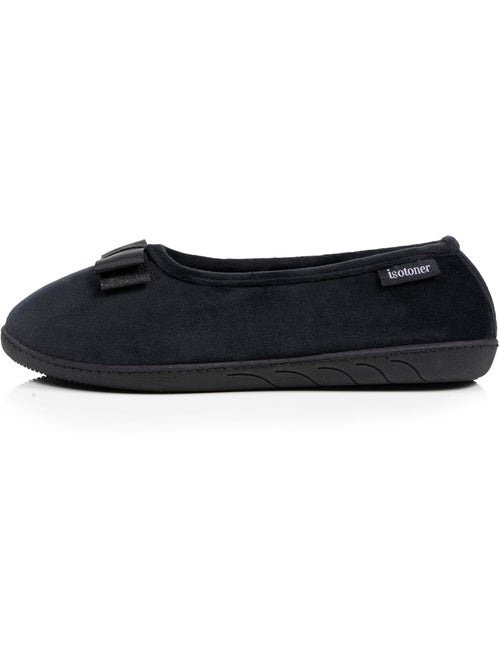 Zapatillas bailarinas plantilla ergonómica microvelour con mujer Isotoner - Kiabi