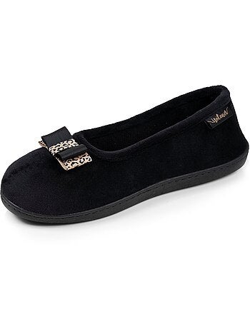 Zapatillas bailarinas plantilla ergonómica microvelour con mujer Isotoner