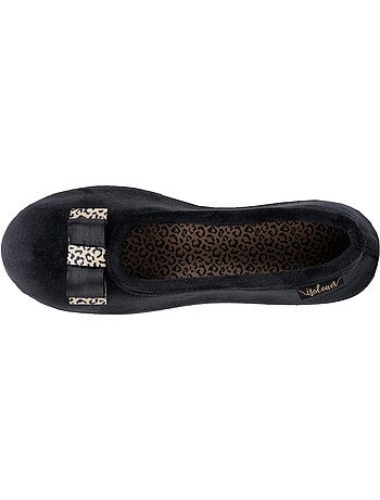 Zapatillas bailarinas plantilla ergonómica microvelour con mujer Isotoner