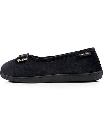 Zapatillas bailarinas plantilla ergonómica microvelour con mujer Isotoner