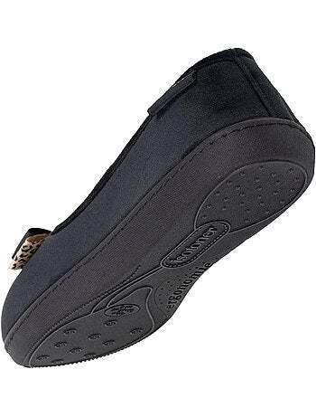 Zapatillas bailarinas plantilla ergonómica microvelour con mujer Isotoner