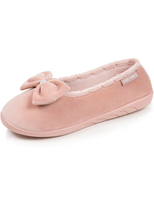 Zapatillas bailarinas plantilla ergonómica microvelour con mujer Isotoner - Kiabi