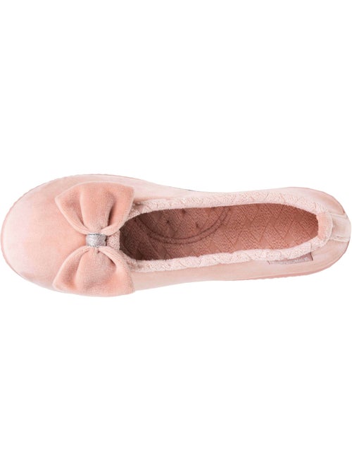 Zapatillas bailarinas plantilla ergonómica microvelour con mujer Isotoner - Kiabi