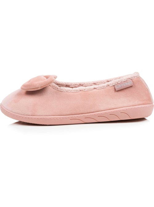 Zapatillas bailarinas plantilla ergonómica microvelour con mujer Isotoner - Kiabi