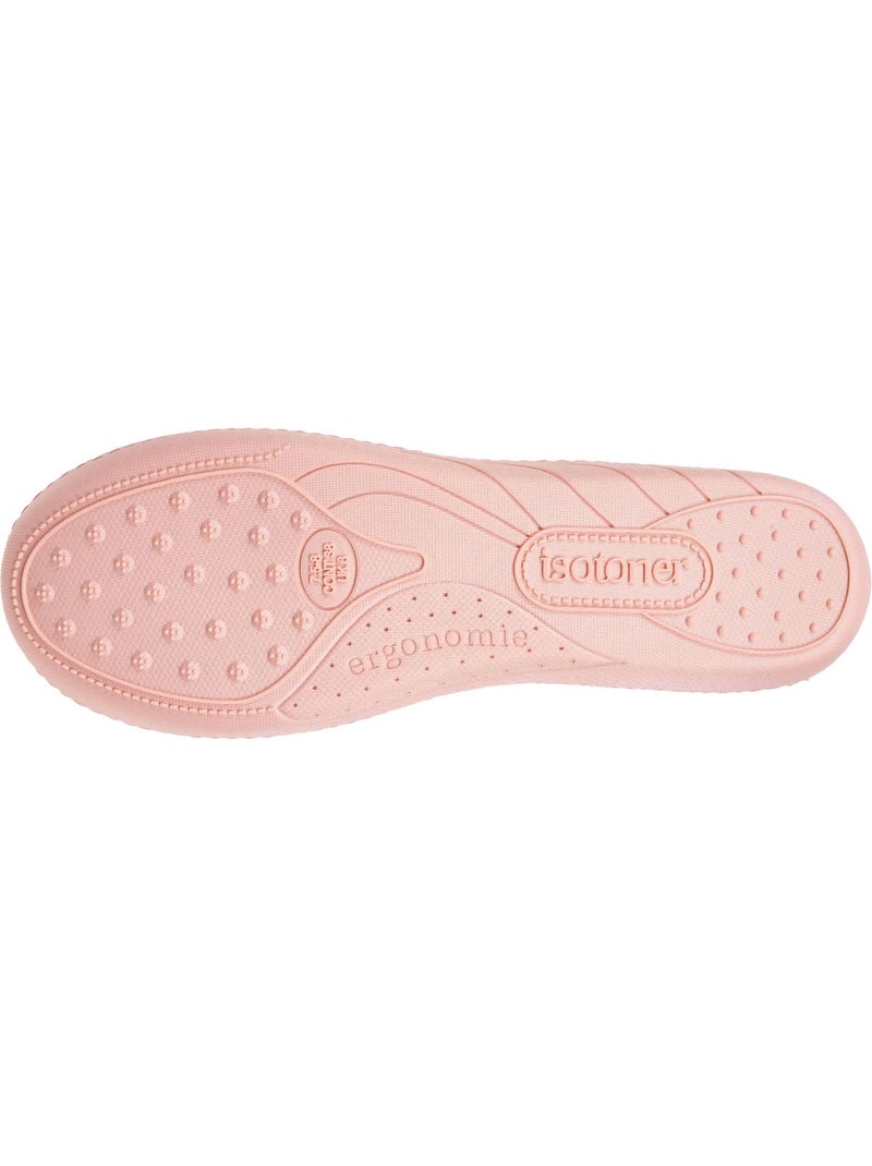 Zapatillas bailarinas plantilla ergonómica microvelour con mujer Isotoner Rubor - Kiabi
