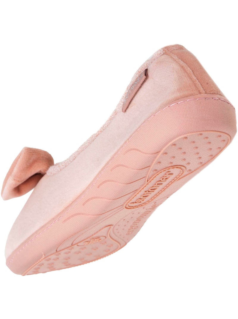 Zapatillas bailarinas plantilla ergonómica microvelour con mujer Isotoner Rubor - Kiabi