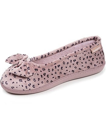Zapatillas bailarinas plantilla ergonómica microvelour con mujer Isotoner