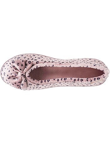 Zapatillas bailarinas plantilla ergonómica microvelour con mujer Isotoner
