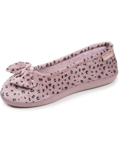 Zapatillas bailarinas plantilla ergonómica microvelour con mujer Isotoner - Kiabi