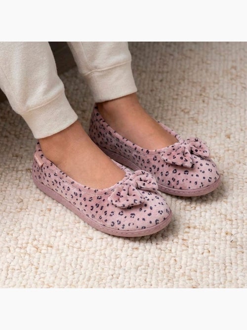 Zapatillas bailarinas plantilla ergonómica microvelour con mujer Isotoner - Kiabi