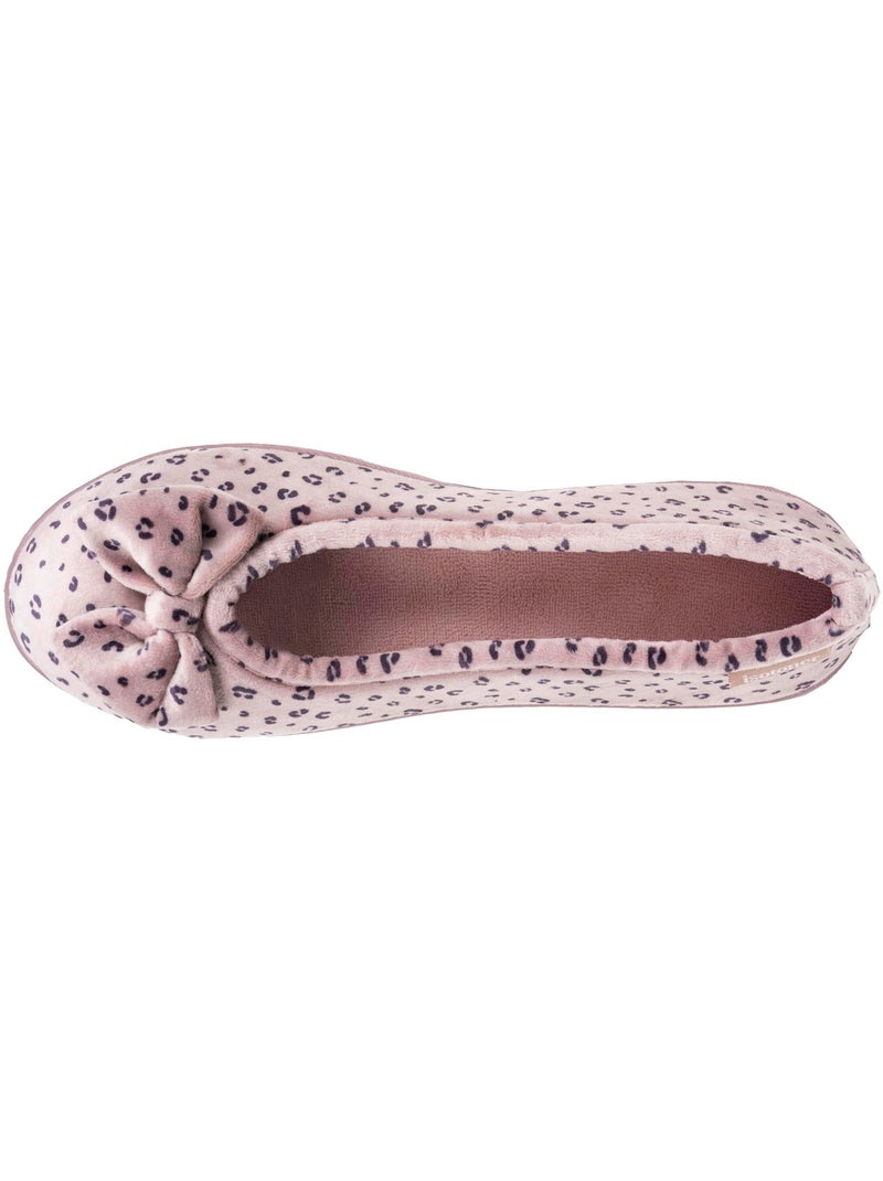 Zapatillas bailarinas plantilla ergonómica microvelour con mujer Isotoner Rubor - Kiabi