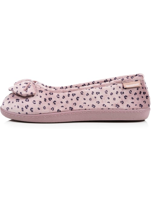 Zapatillas bailarinas plantilla ergonómica microvelour con mujer Isotoner - Kiabi