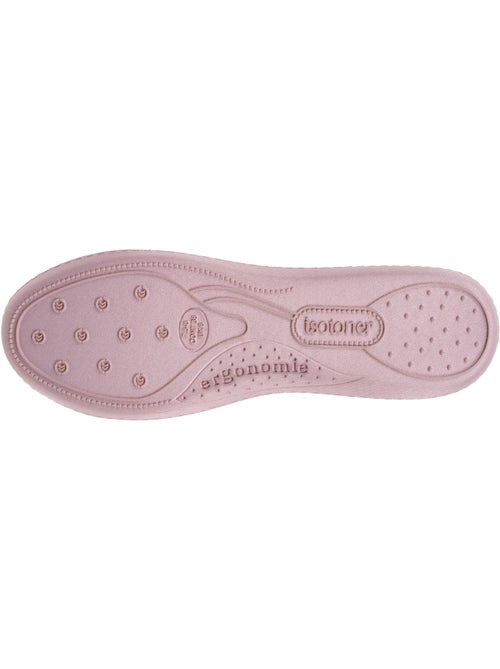 Zapatillas bailarinas plantilla ergonómica microvelour con mujer Isotoner - Kiabi