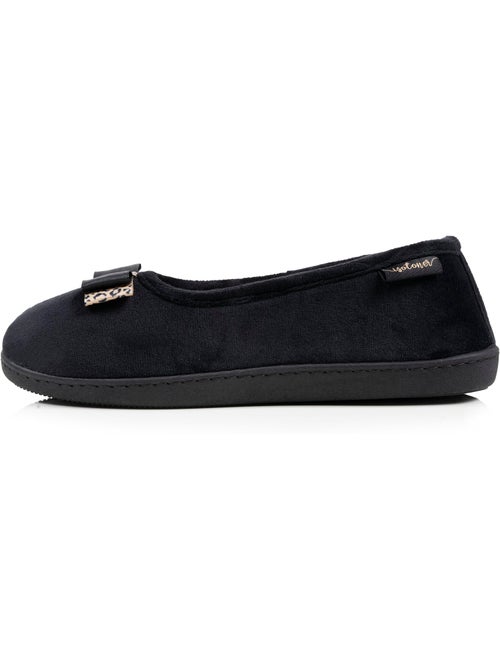 Zapatillas bailarinas plantilla ergonómica microvelour con mujer - Kiabi