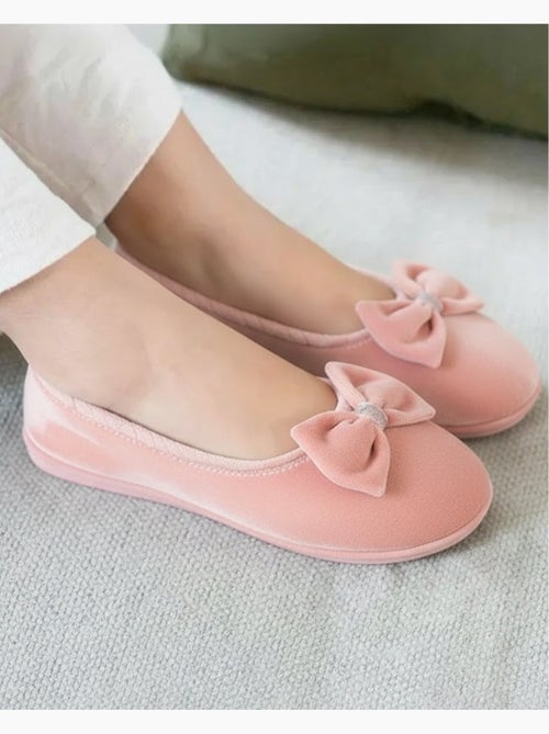 Zapatillas bailarinas plantilla ergonómica microvelour con mujer - Kiabi