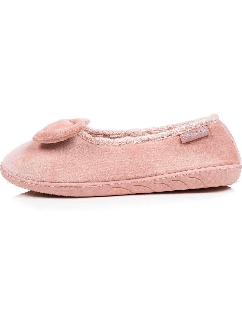 Zapatillas bailarinas plantilla ergonómica microvelour con mujer Rubor - Kiabi