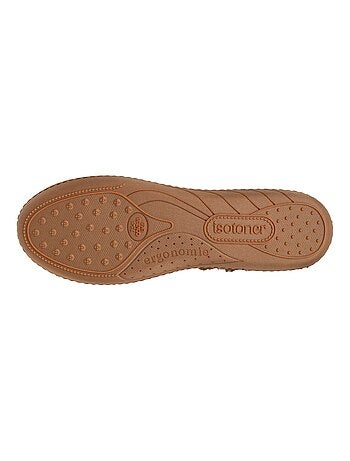 Zapatillas bailarinas plantillas ergonómicas y cómodas, suela mujer Isotoner