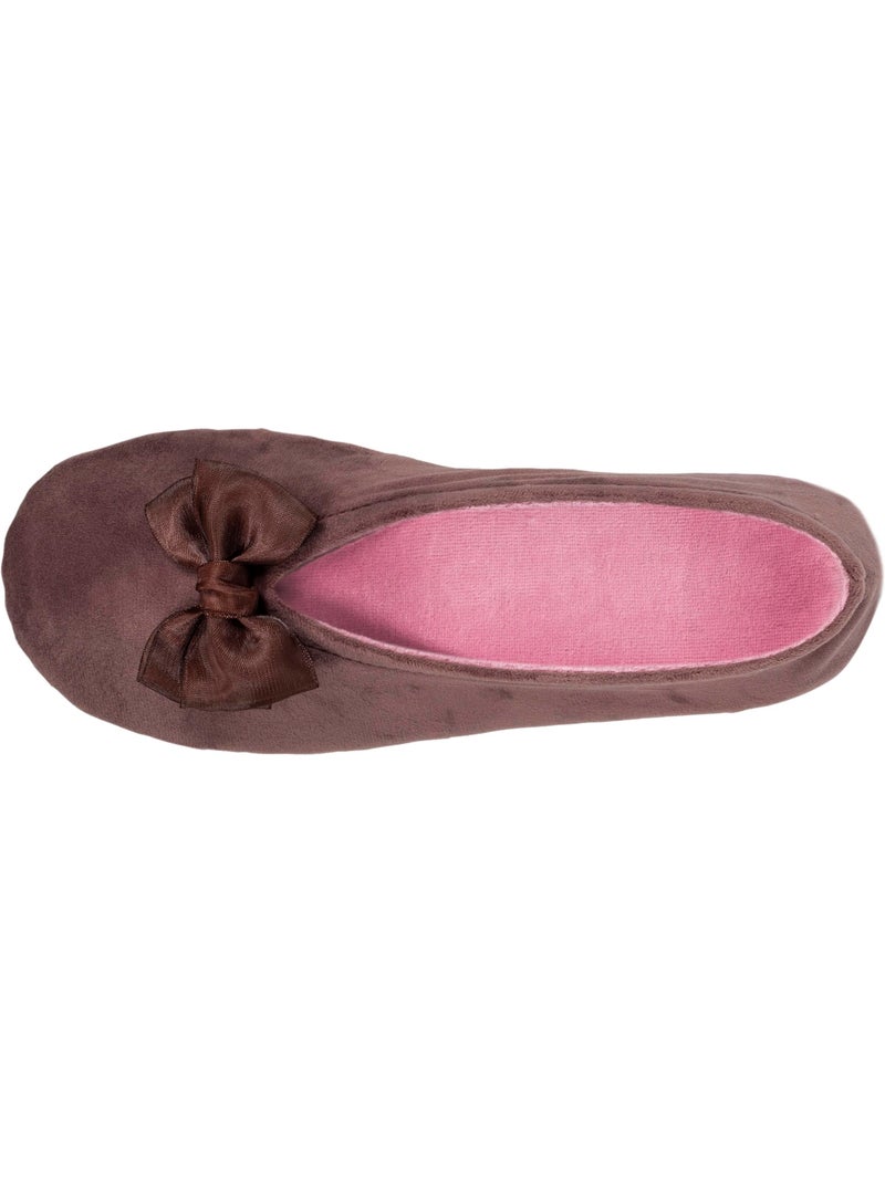 Zapatillas bailarinas precioso detalle de nudo mujer isotoner Taupe - Kiabi